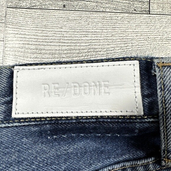 RE/DONE Women Jeans 90's High Rise Loose Destroyed Mar Button Fly Sz 29 NWT $325 - Picture 9 of 13
